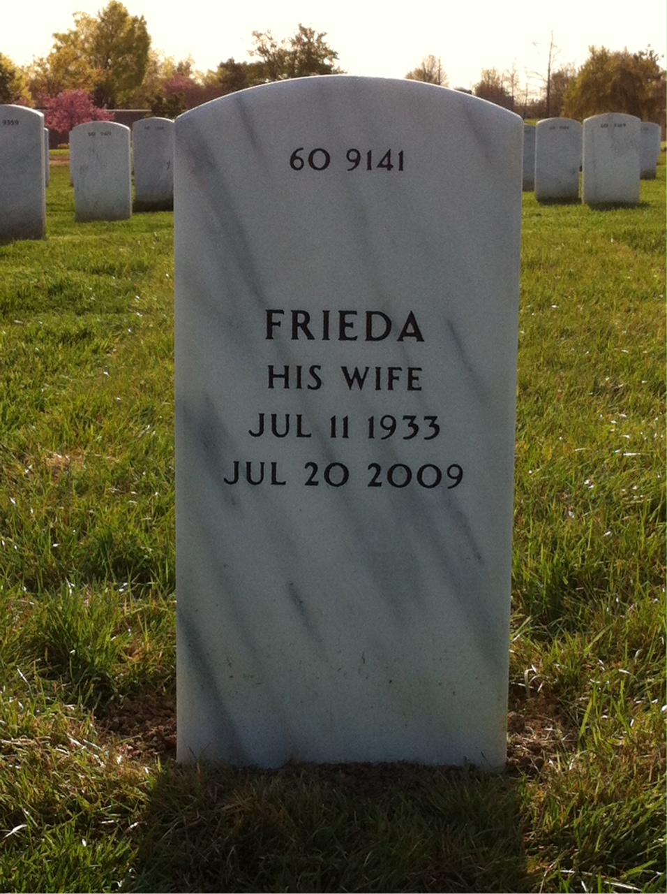 Back of headstone — Richard Maher