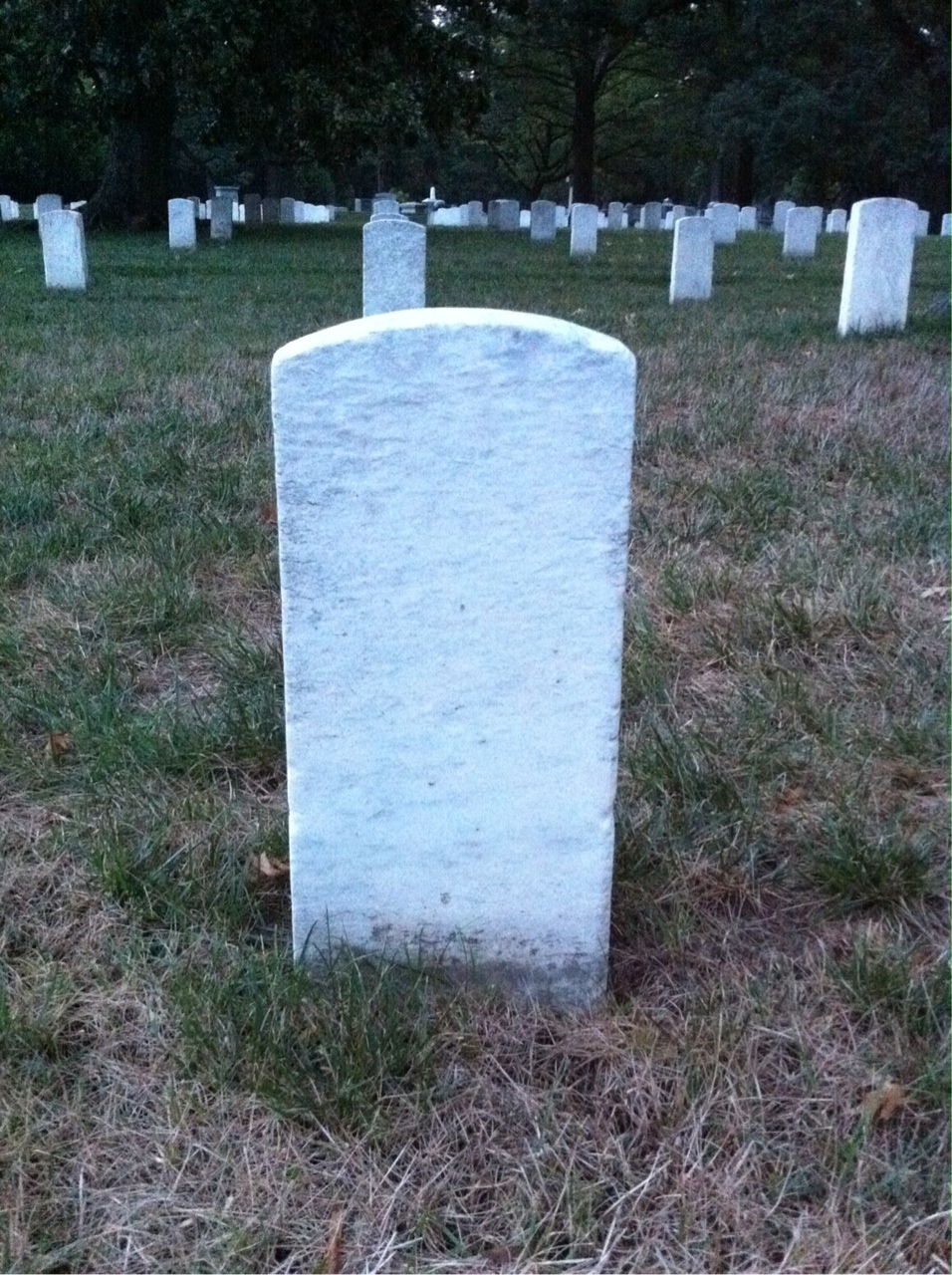Back of headstone — James Atwood