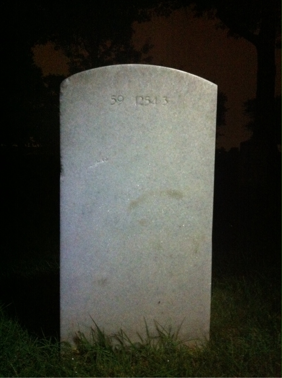Back of headstone — Charles Frederick Hertach