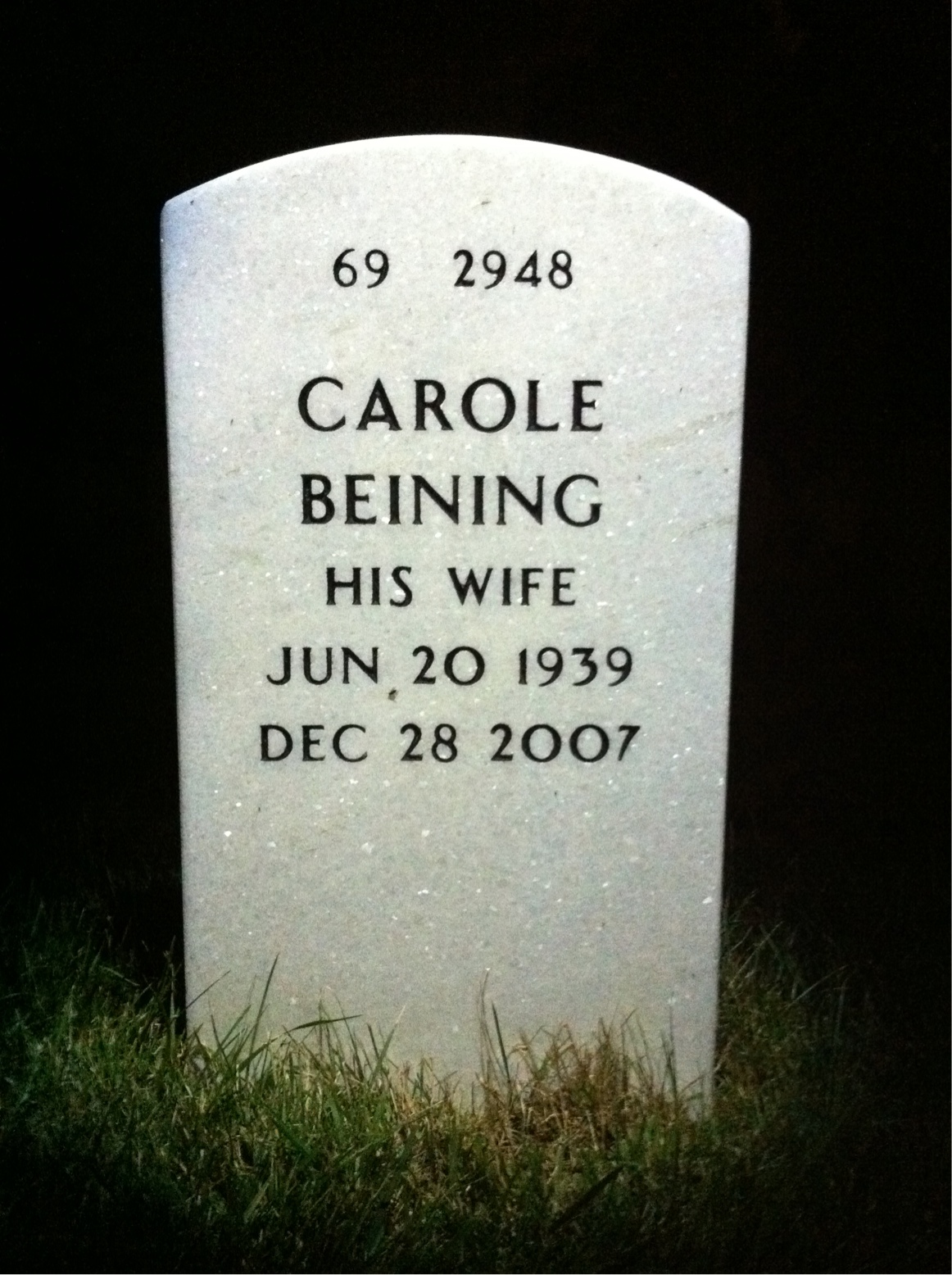 Back of headstone — Robert Testwuide