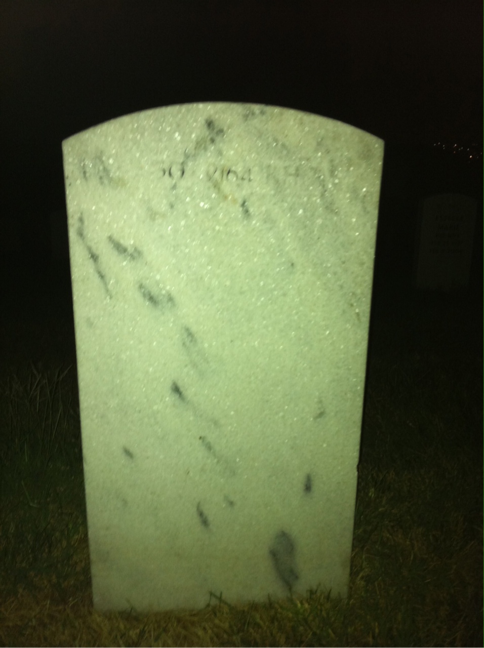 Back of headstone — James Armstrong