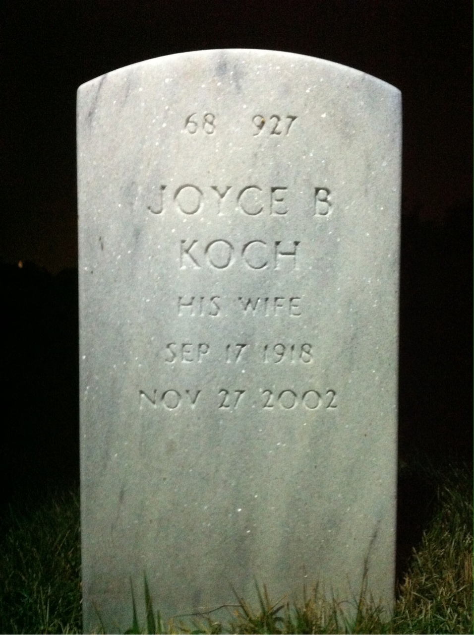 Back of headstone — Herbert Schlosberg