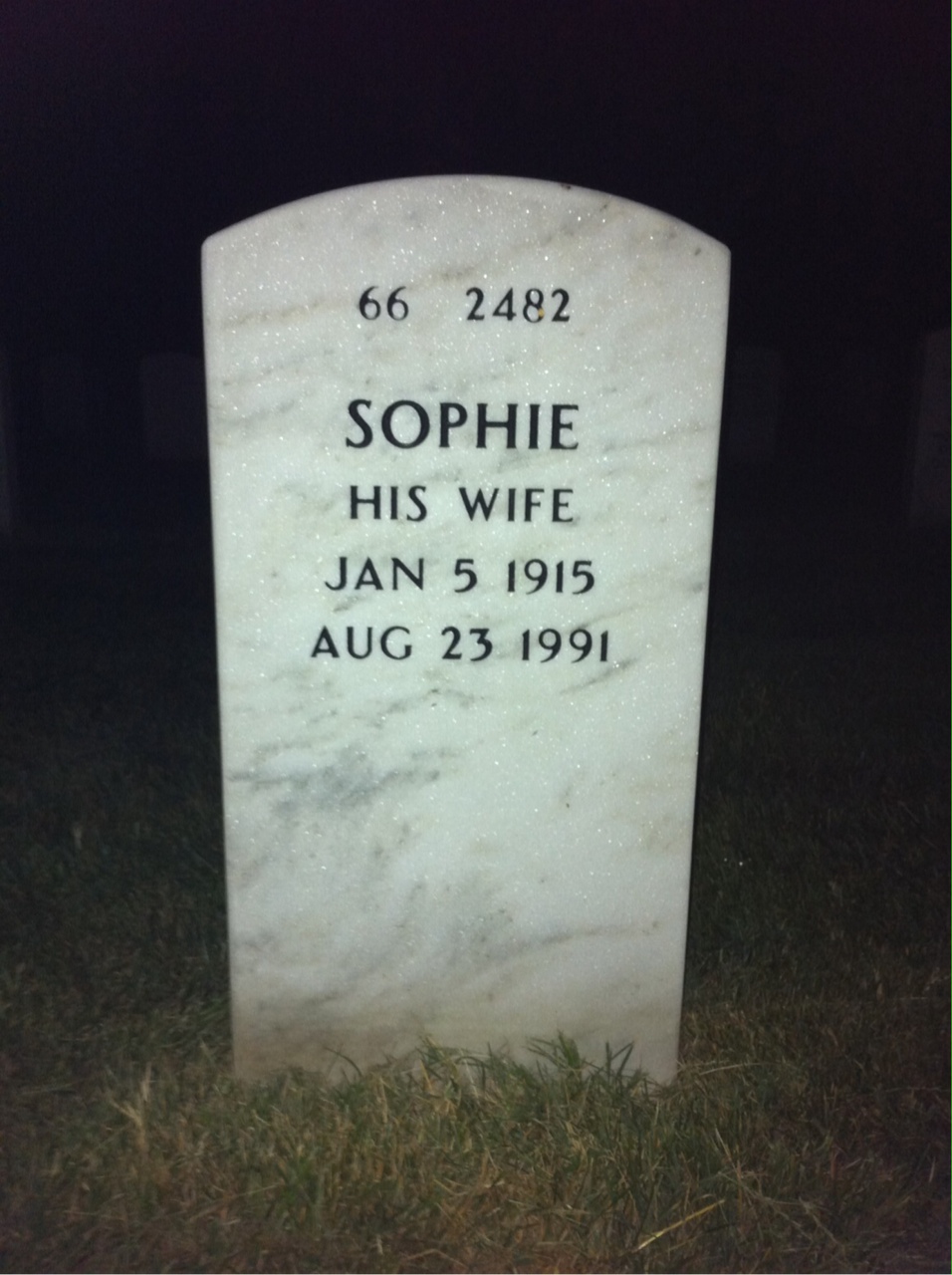 Back of headstone — James Nix