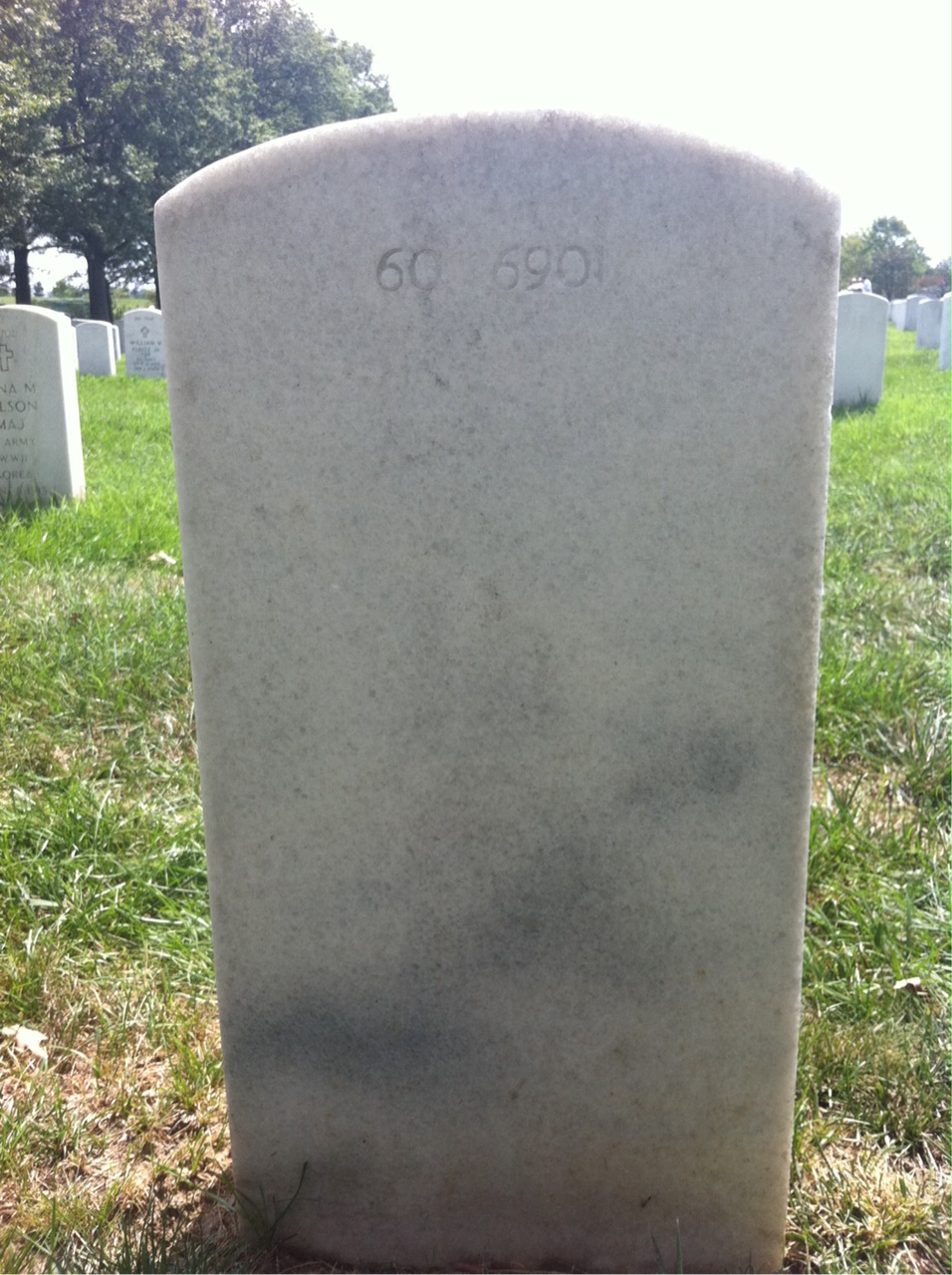 Back of headstone — Avril Adkins