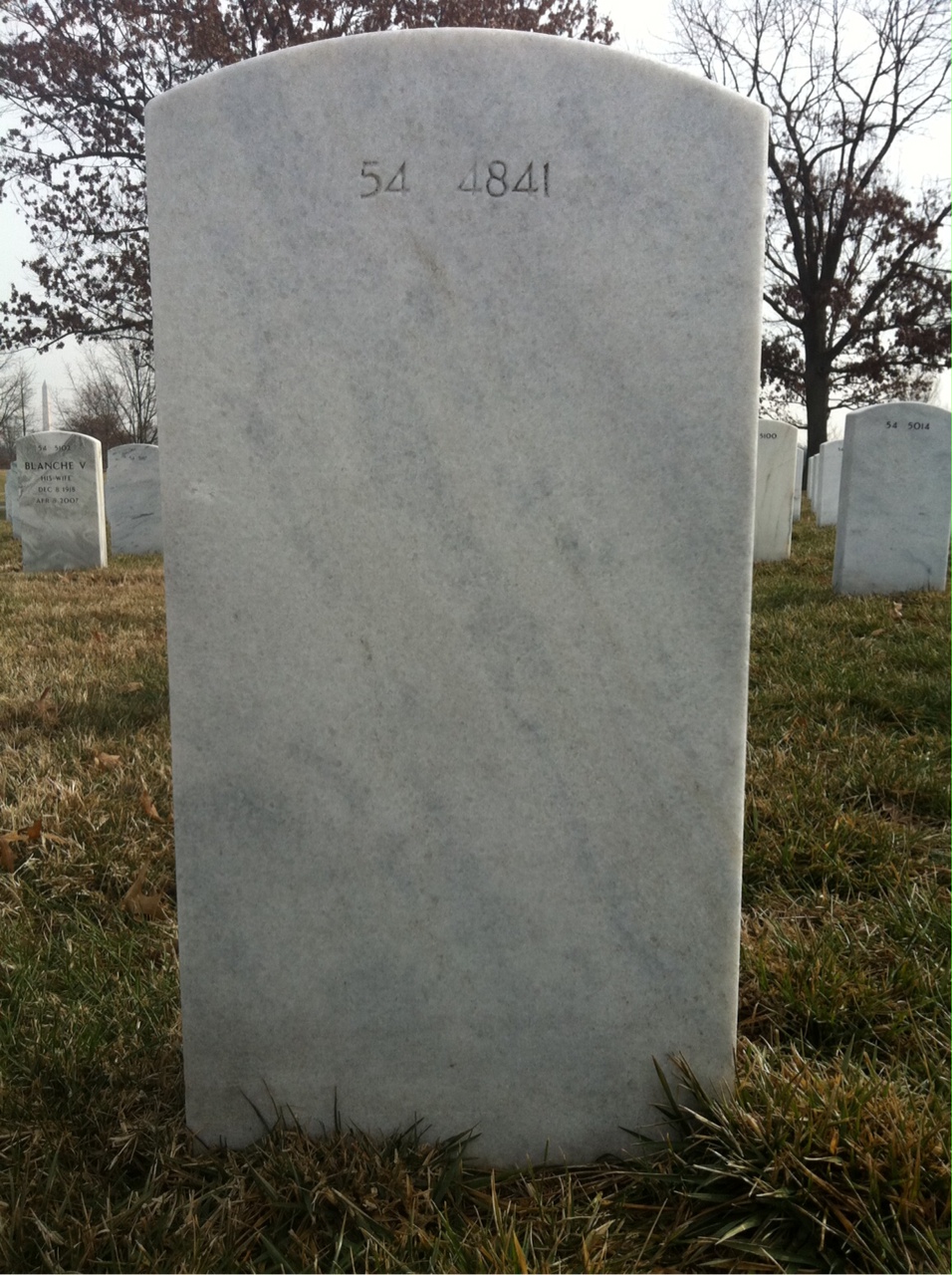Back of headstone — Thomas Morrill