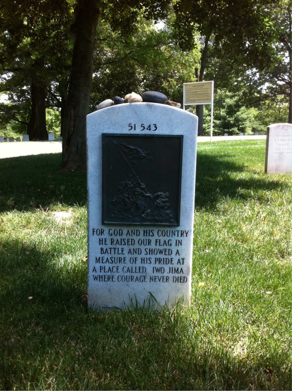 Back of headstone — Rene Gagnon