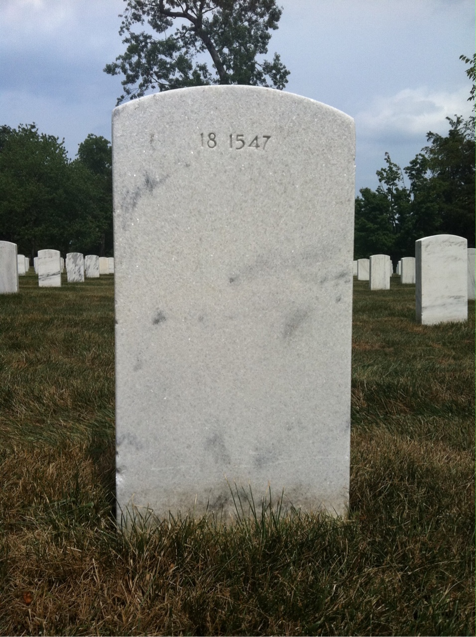 Back of headstone — Wilk Baker