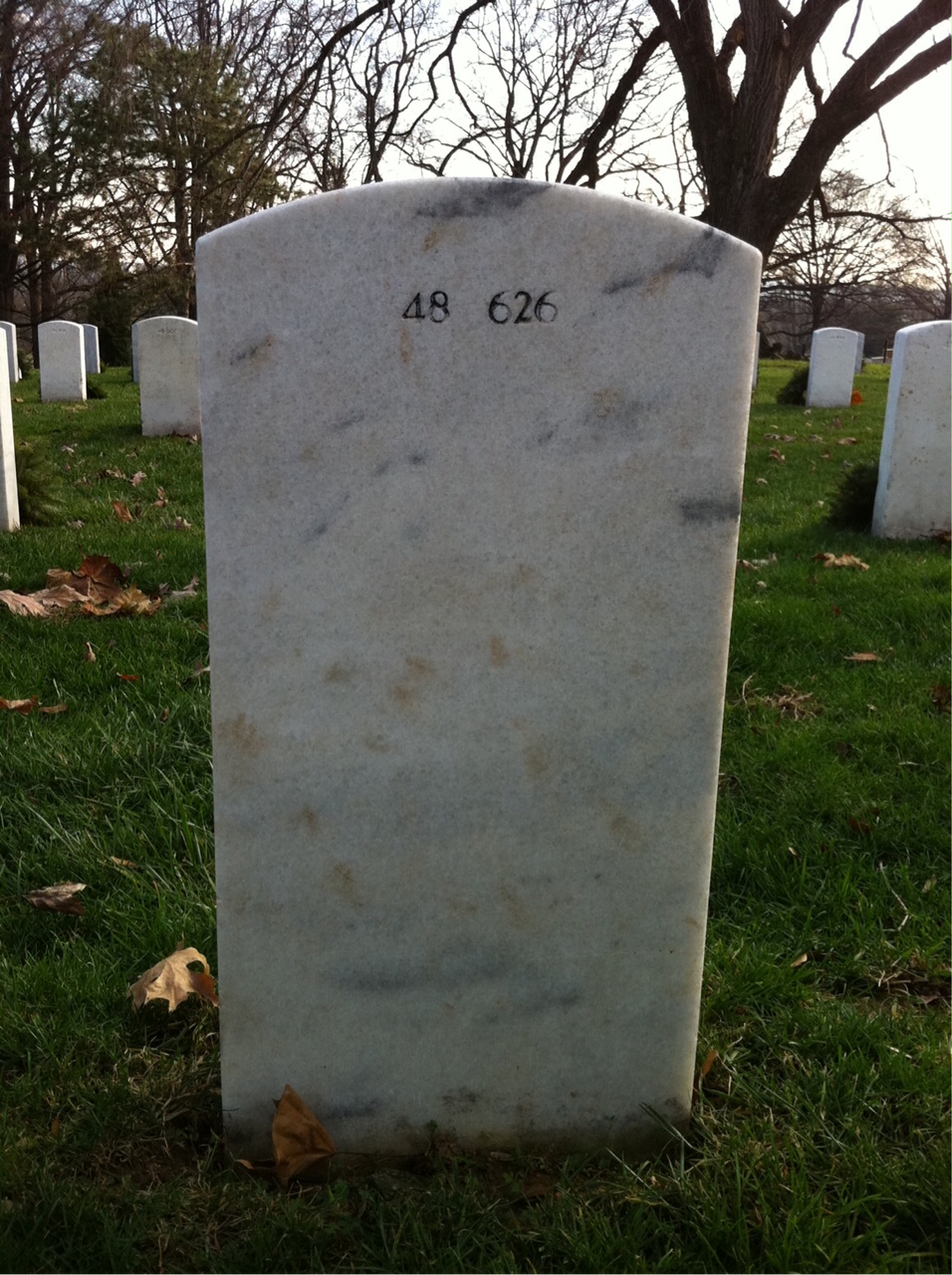 Back of headstone — Harold Biermann