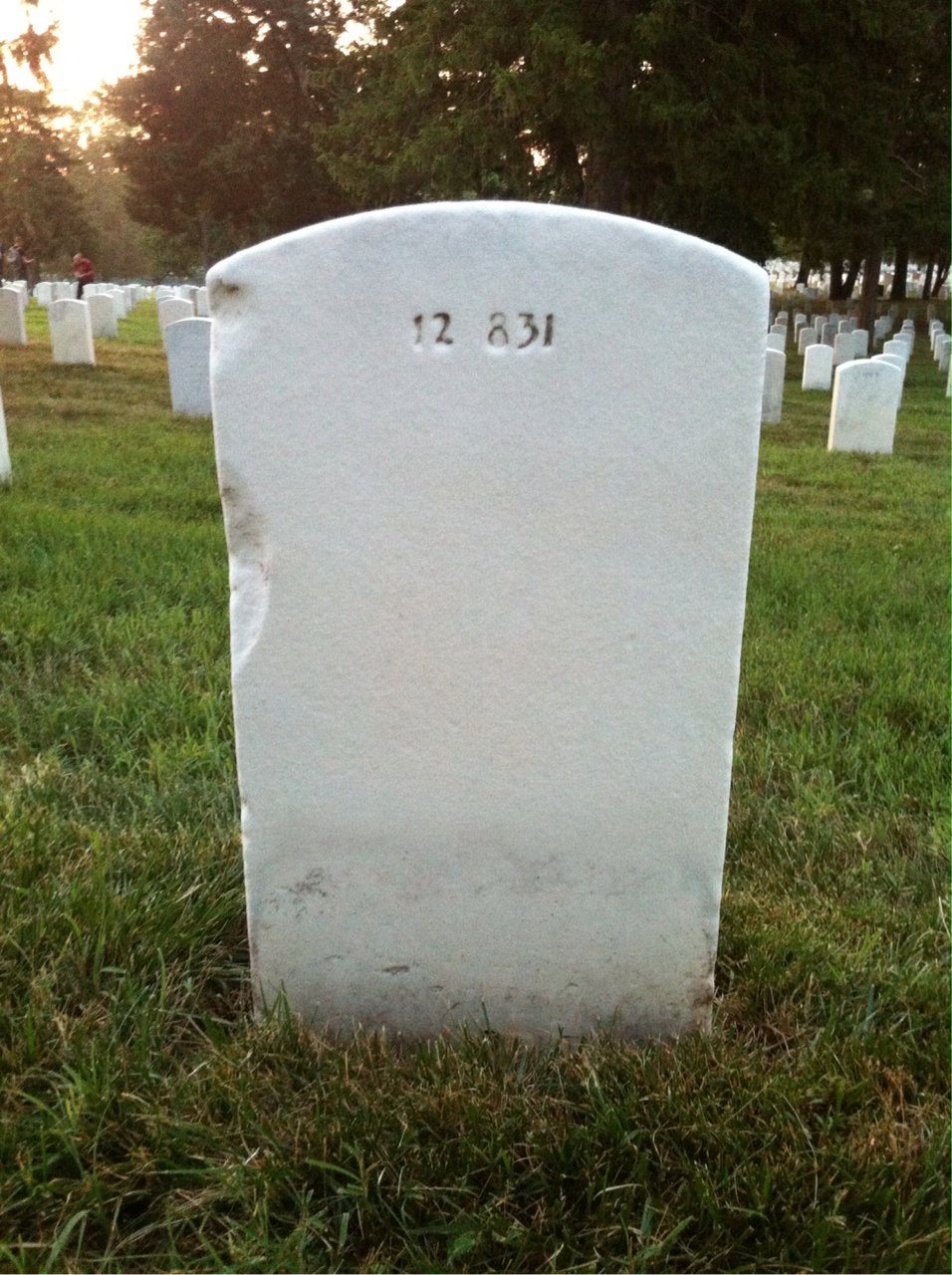 Back of headstone — Bertie Modena