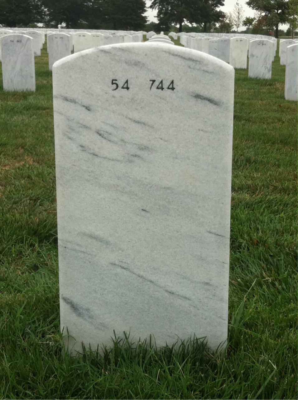 Back of headstone — Kenneth Howe