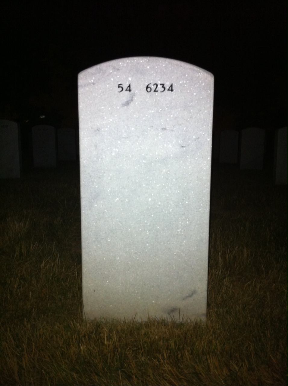 Back of headstone — William Bowers