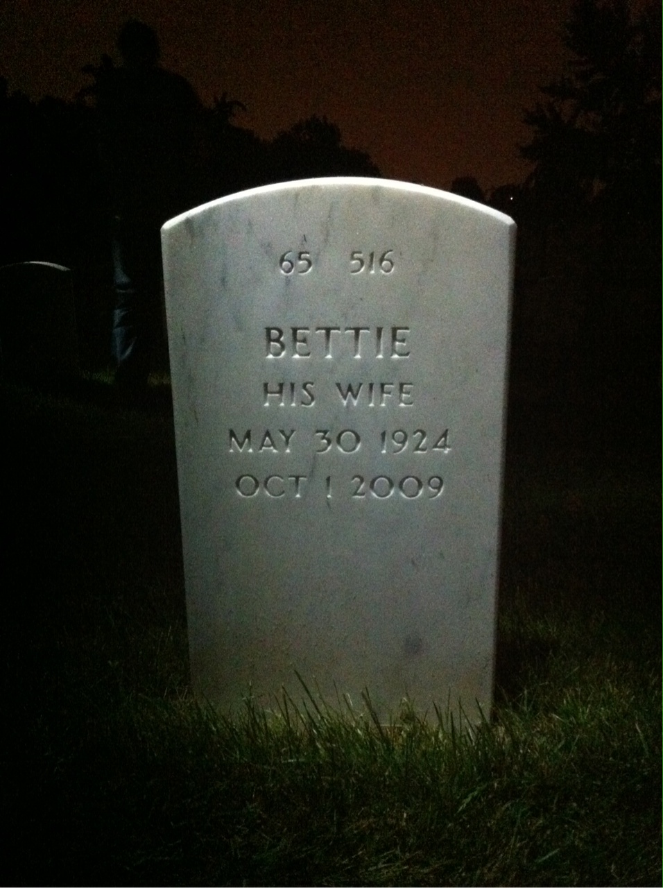 Back of headstone — Audel Hicks