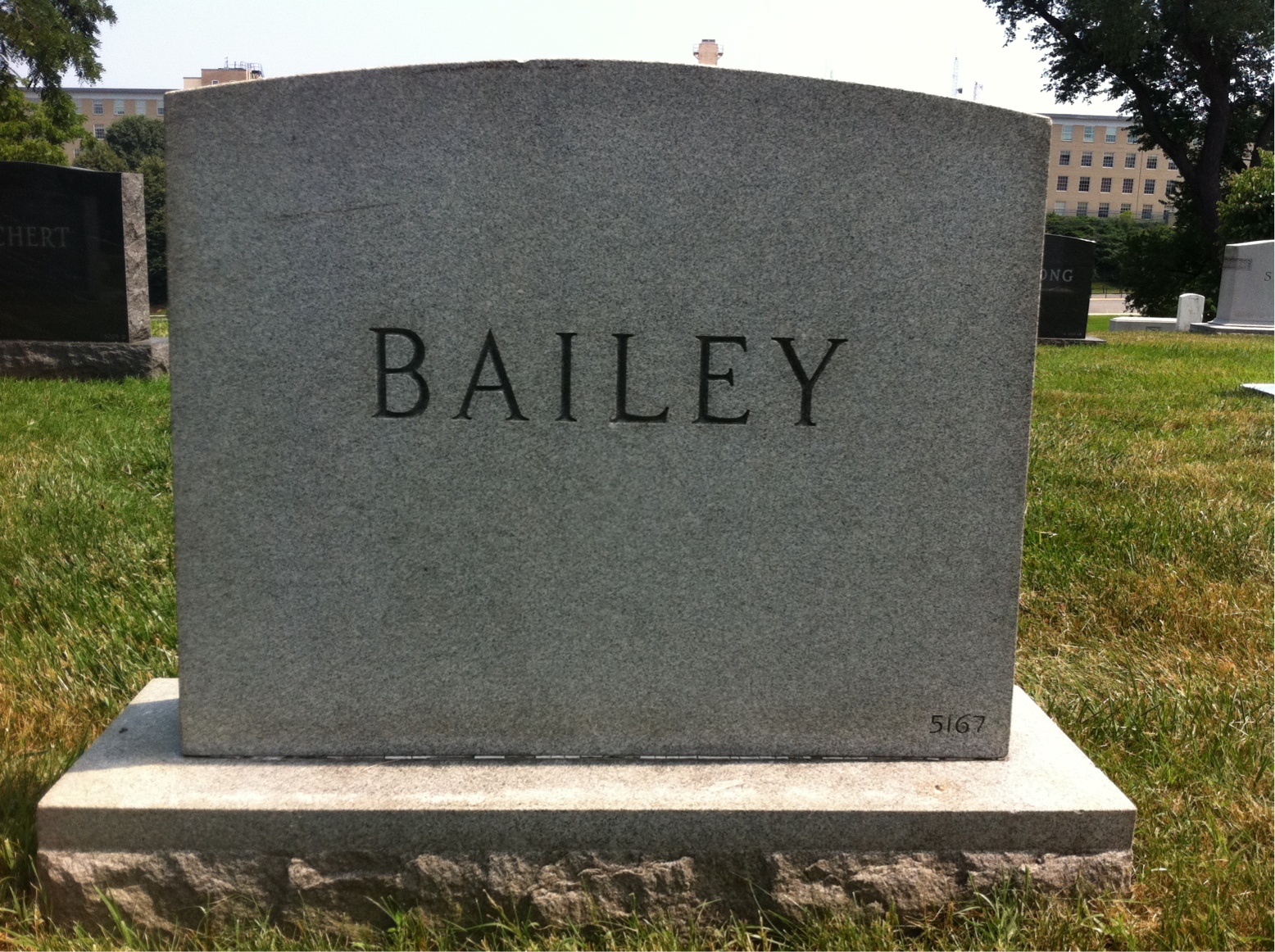 Back of headstone — Emma Bailey