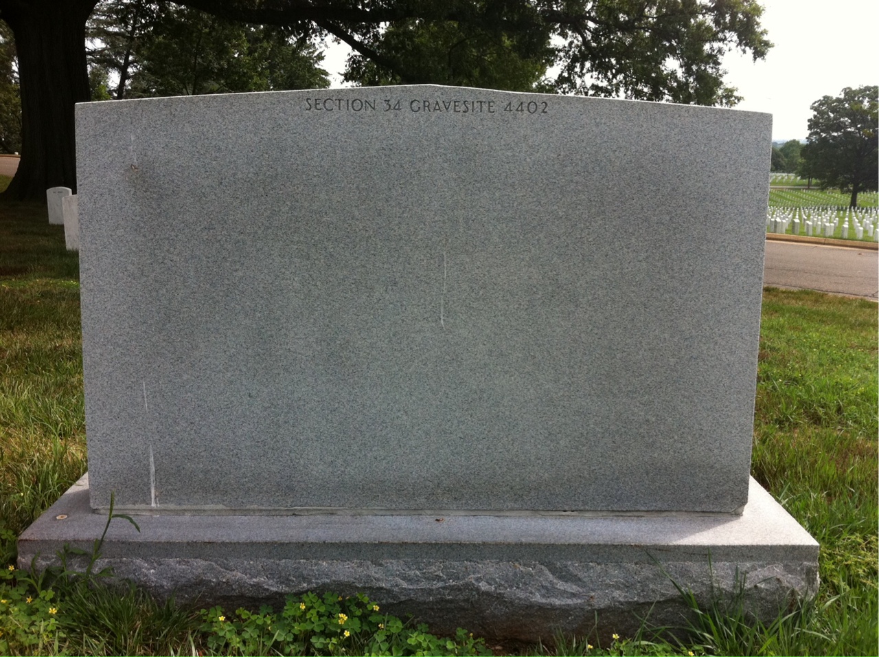 Back of headstone — Todd Melton