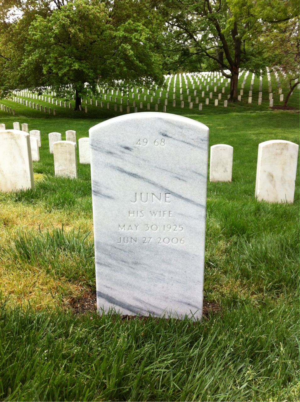 Back of headstone — John Defreytas