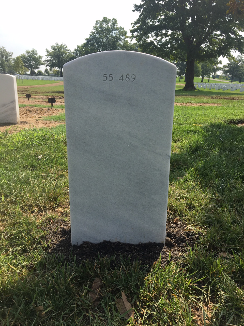 Back of headstone — Gerald Mitchell