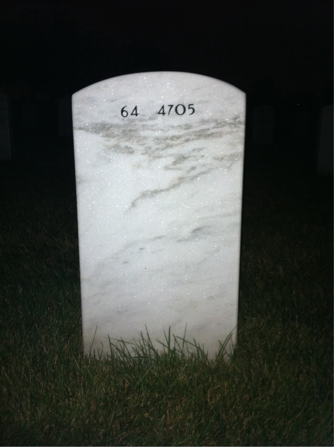 Back of headstone — Harold Corker