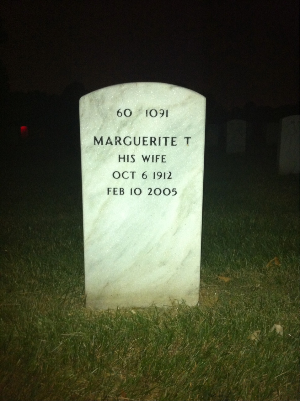 Back of headstone — Eugene Campbell
