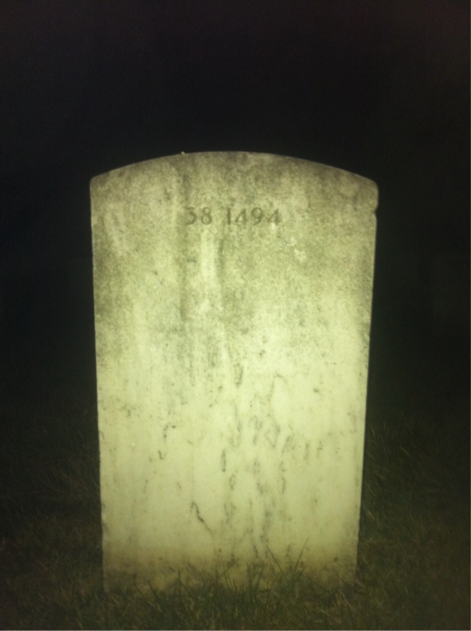 Back of headstone — Laura Anderson