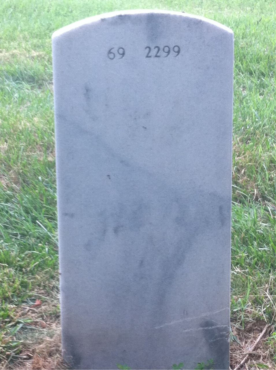 Back of headstone — Eddie Jones