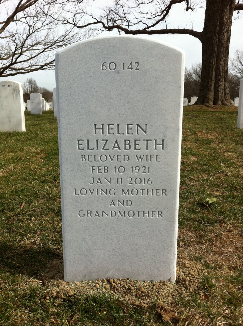 Back of headstone — Frederick Clements