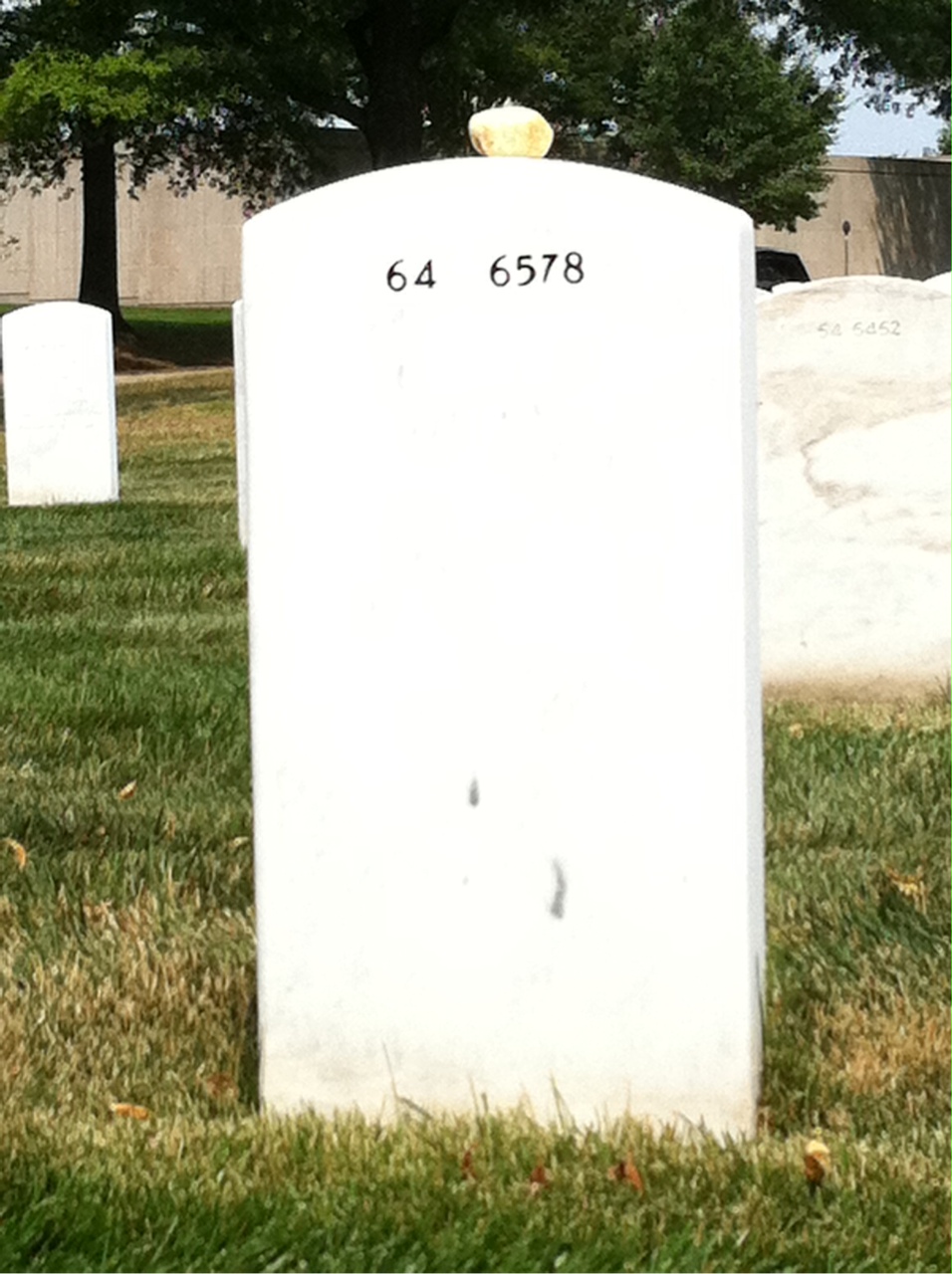 Back of headstone — Ronald Taylor
