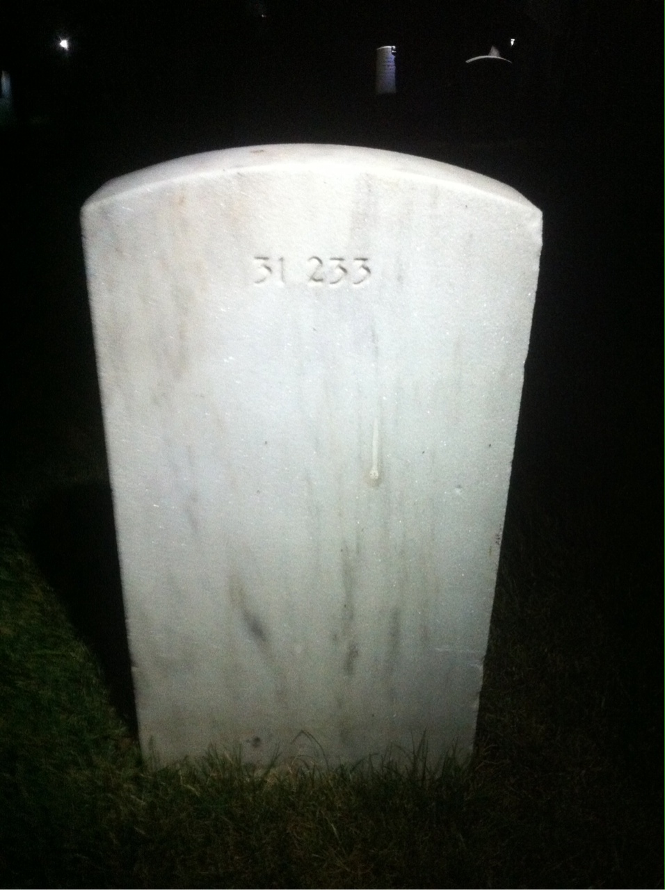 Back of headstone — Samuel Mills