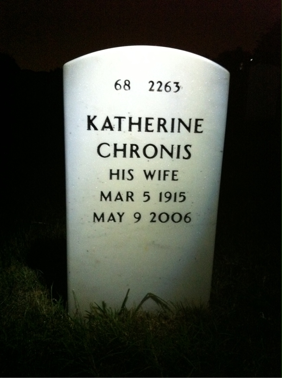 Back of headstone — John Gost