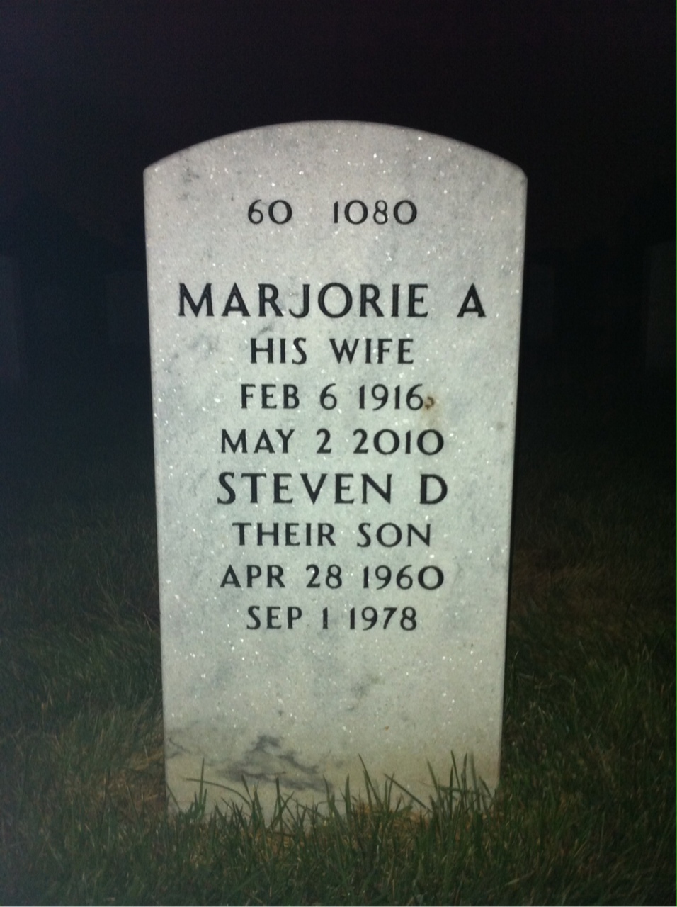 Back of headstone — Evan Williams