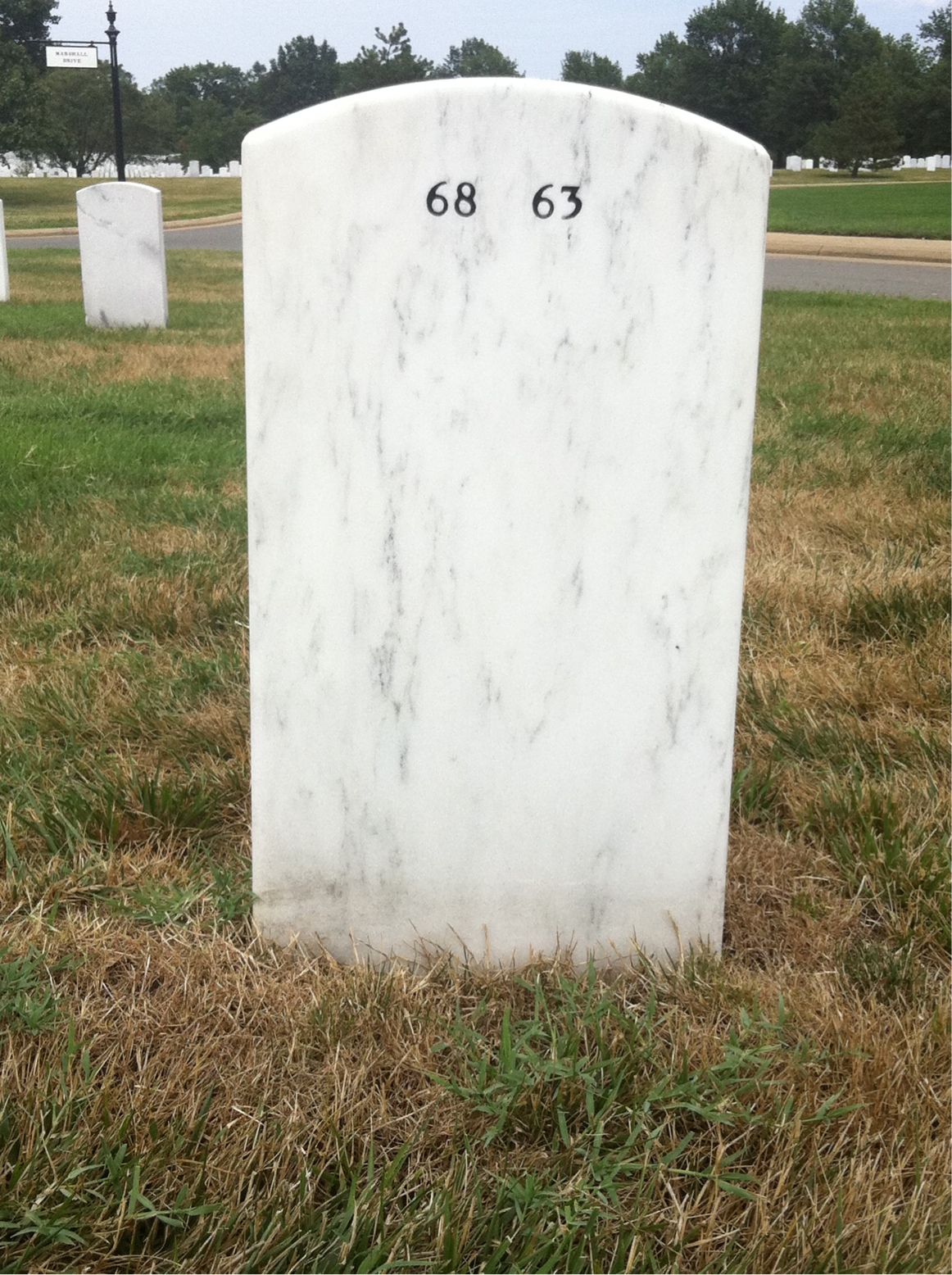 Back of headstone — Louis Muse