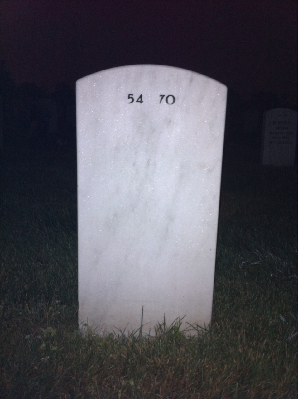Back of headstone — John Neilly