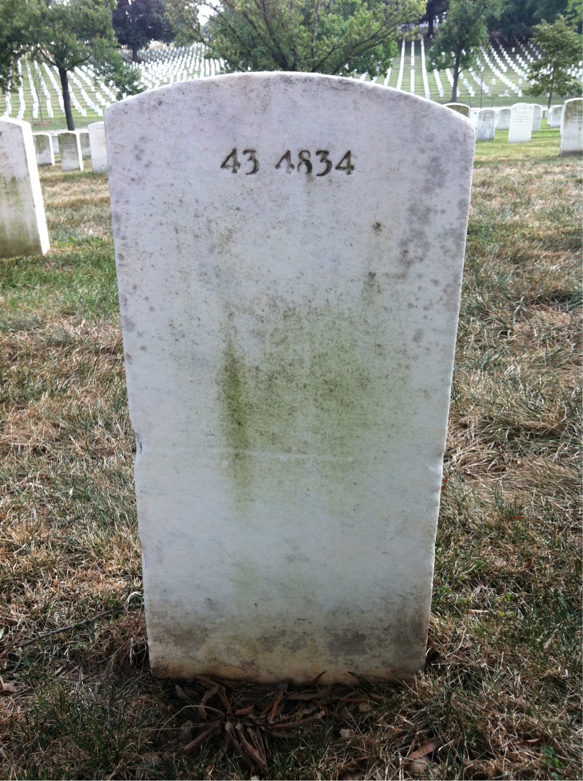 Back of headstone — James Anderson