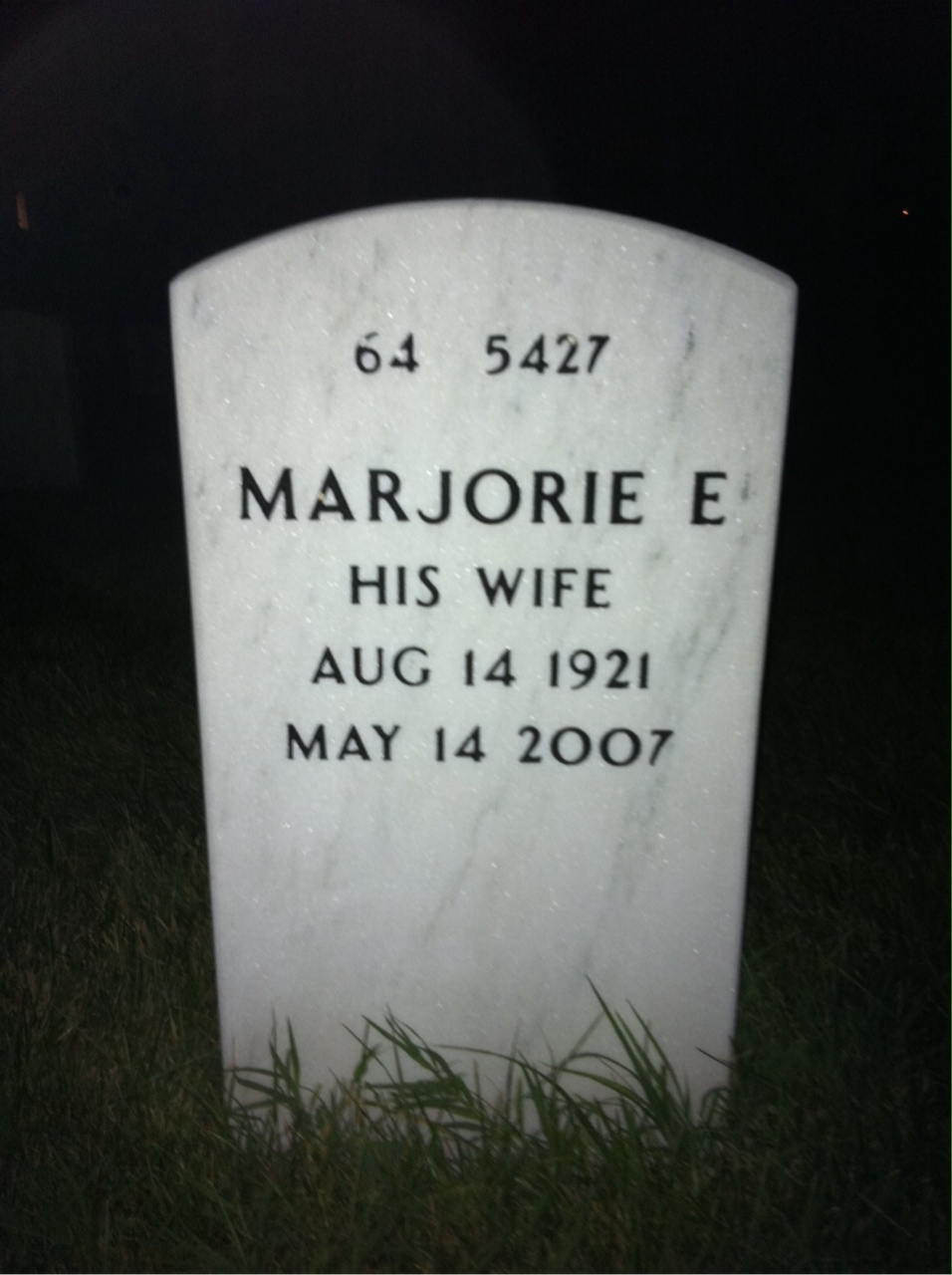 Back of headstone — Jesse Mc Swain