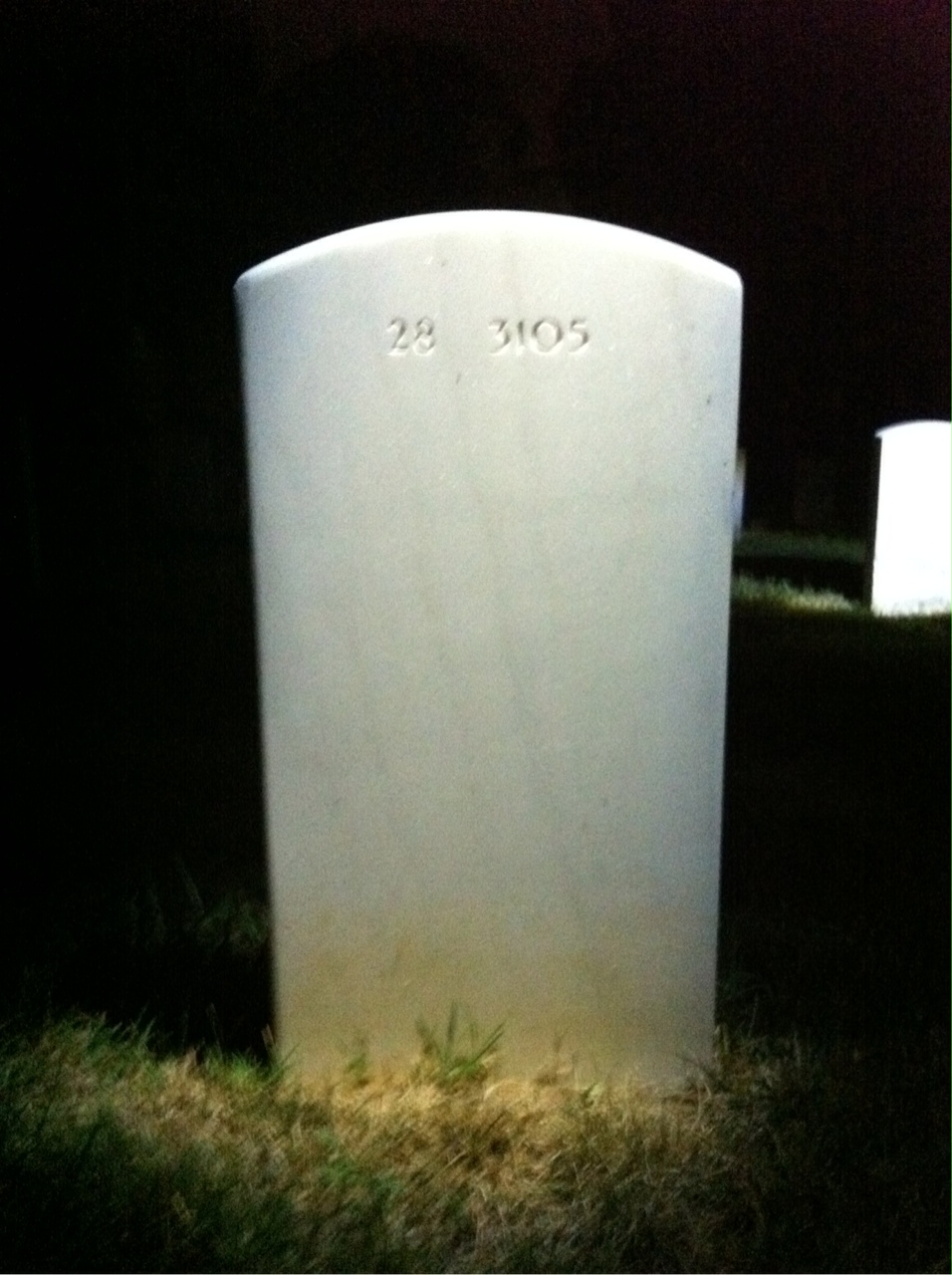 Back of headstone — Brian Davis