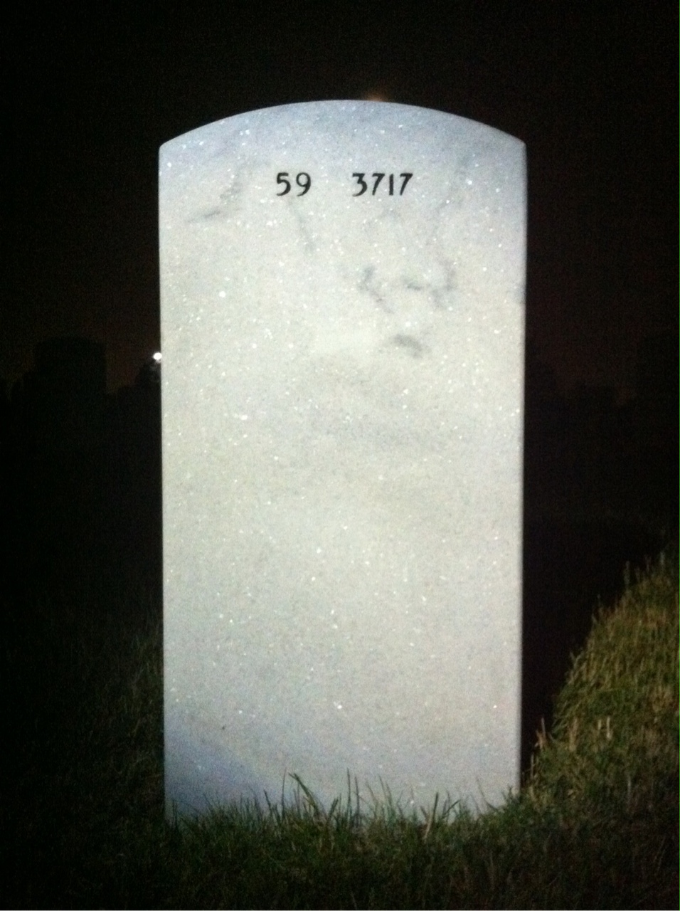 Back of headstone — John Williamson
