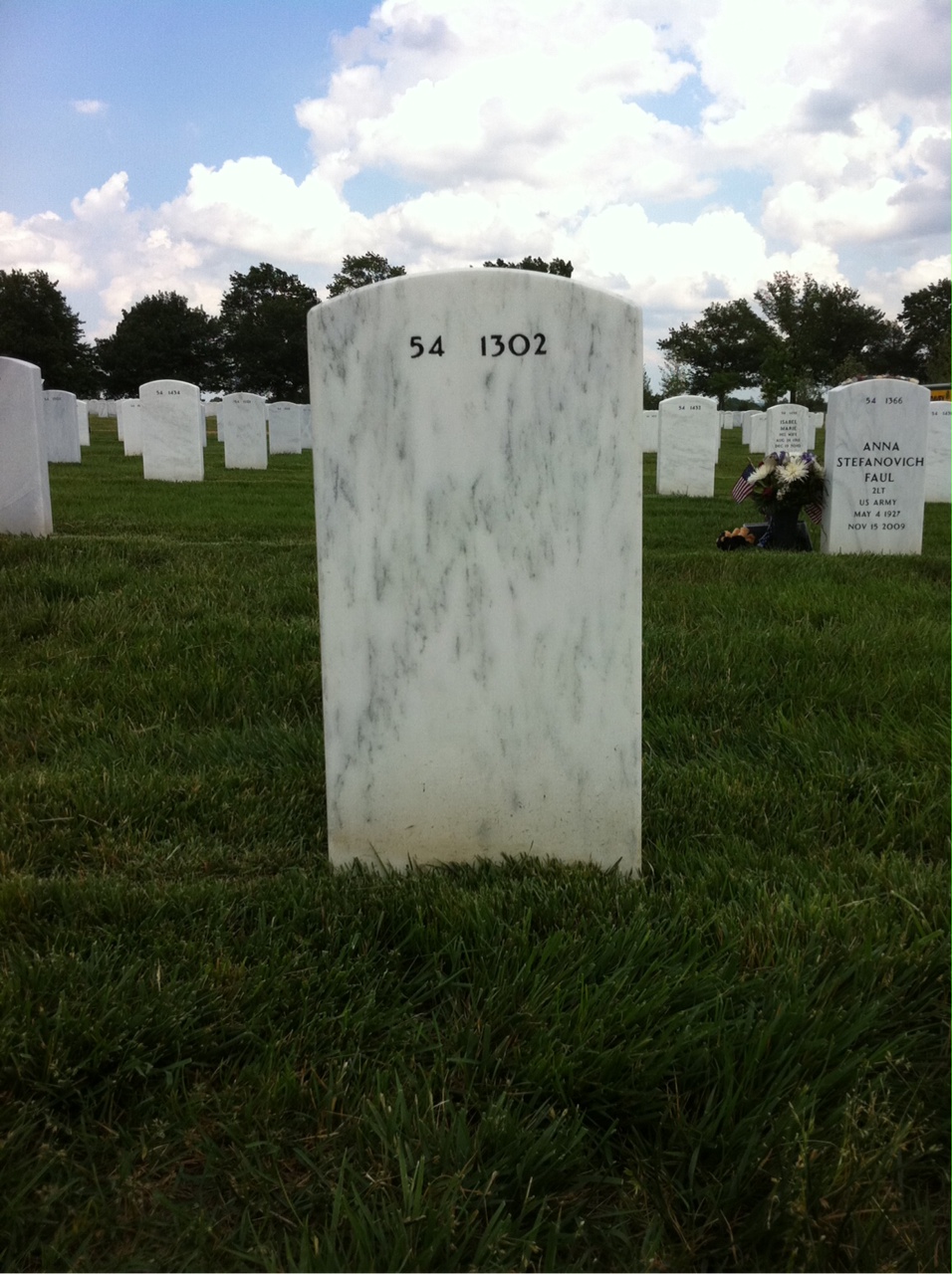 Back of headstone — James Williams