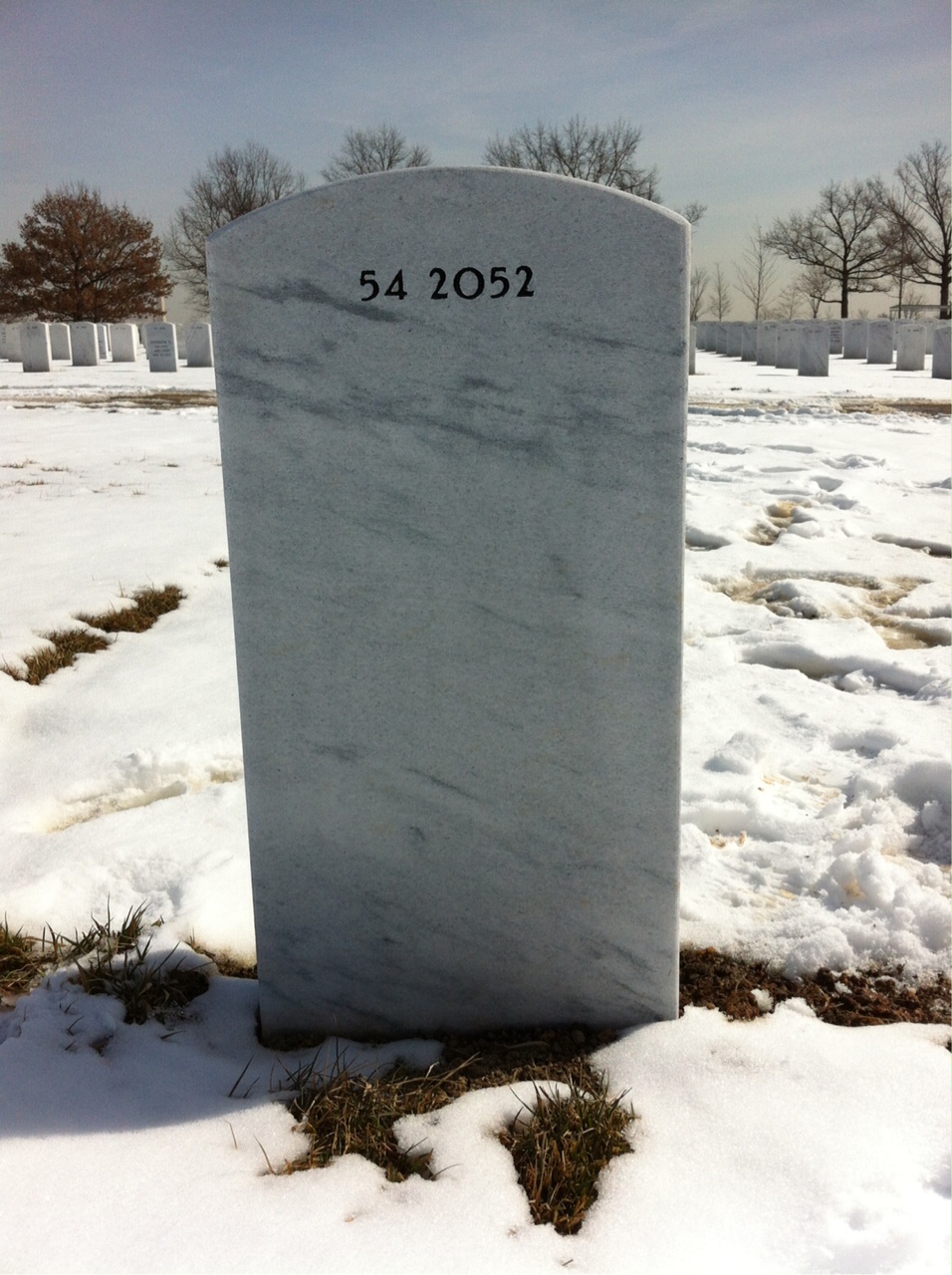 Back of headstone — Thomas Francis Mara