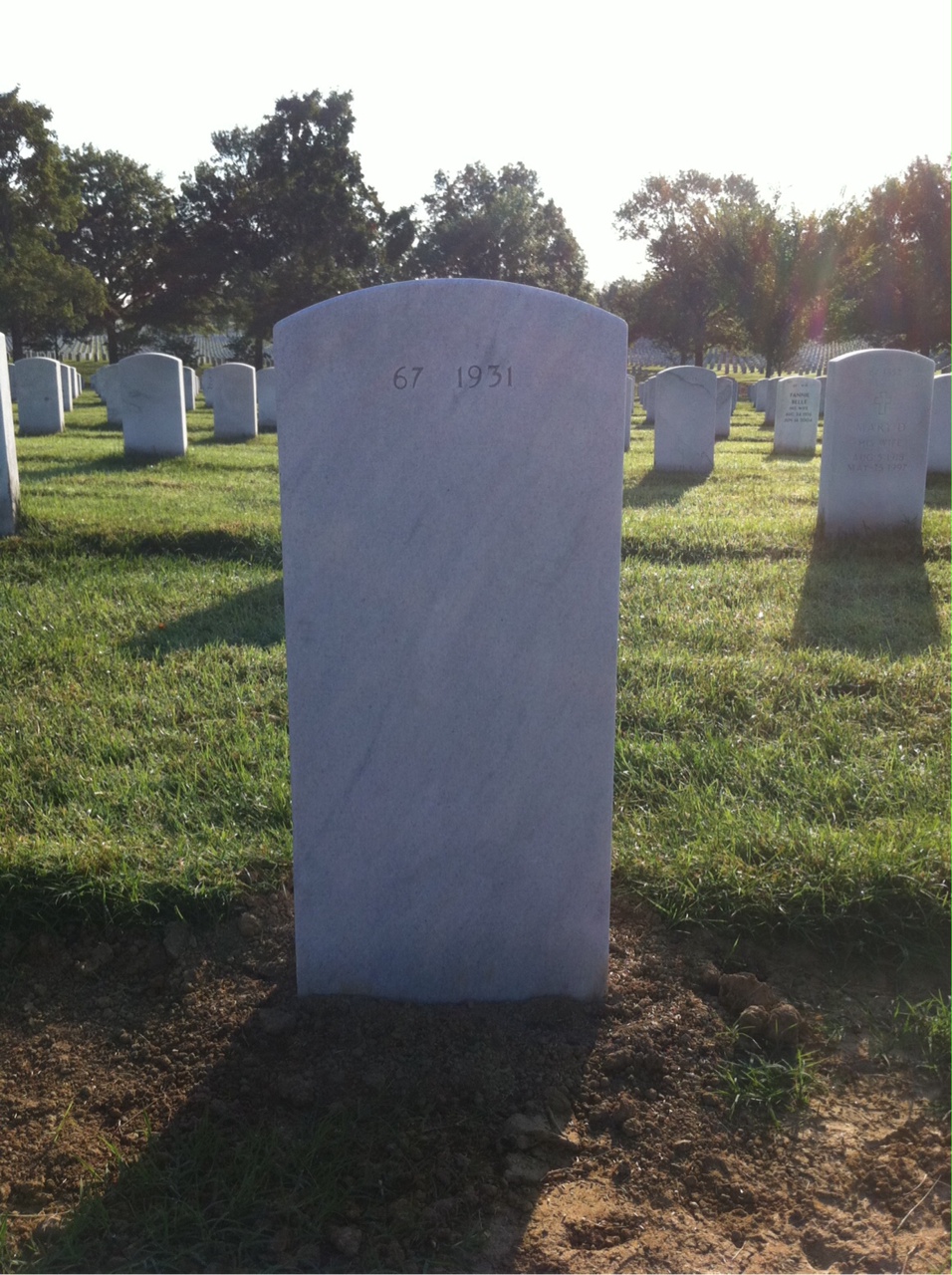 Back of headstone — A Mcdonald