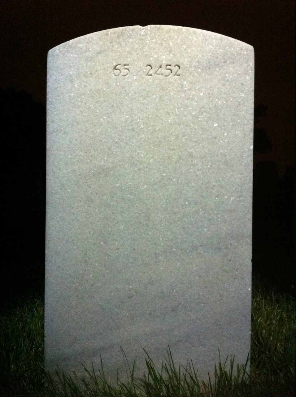 Back of headstone — James Minkler
