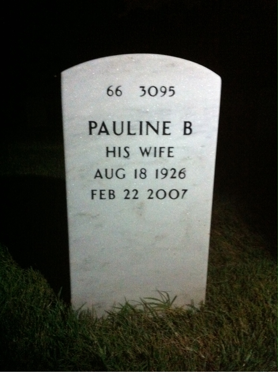 Back of headstone — Thomas Mckinley