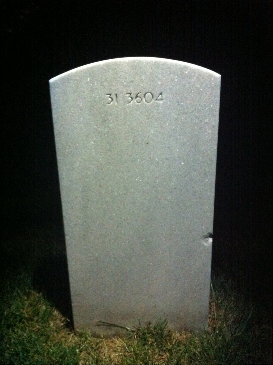 Back of headstone — Delores Middleton