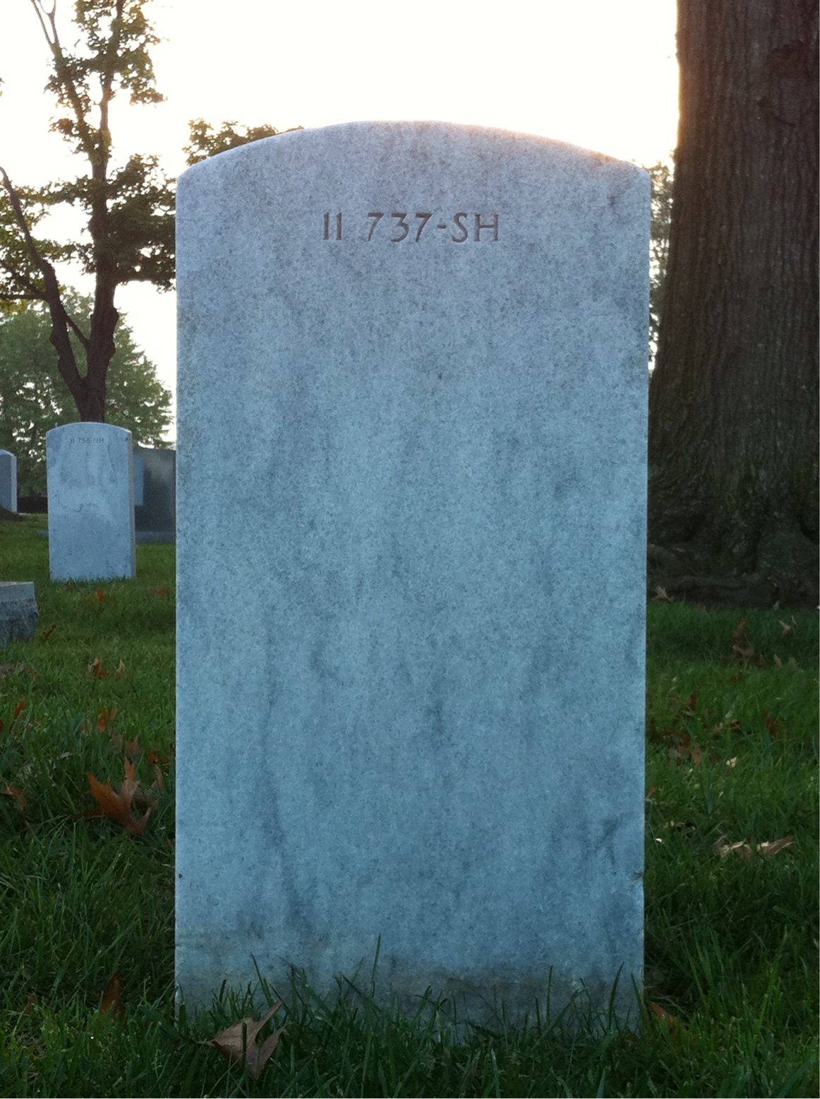 Back of headstone — Timothy Mulligan