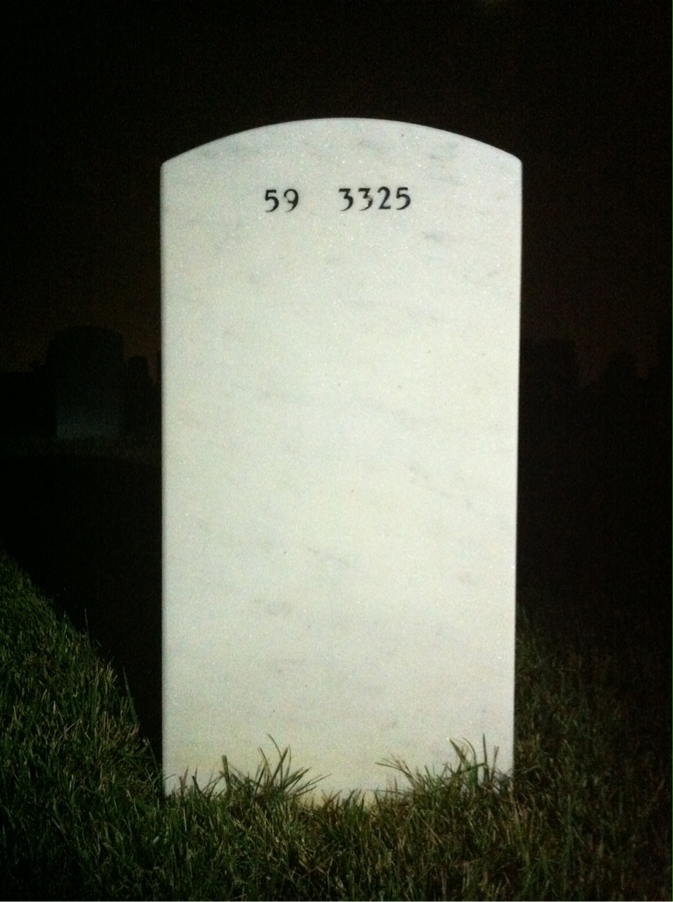 Back of headstone — Raymond Butters