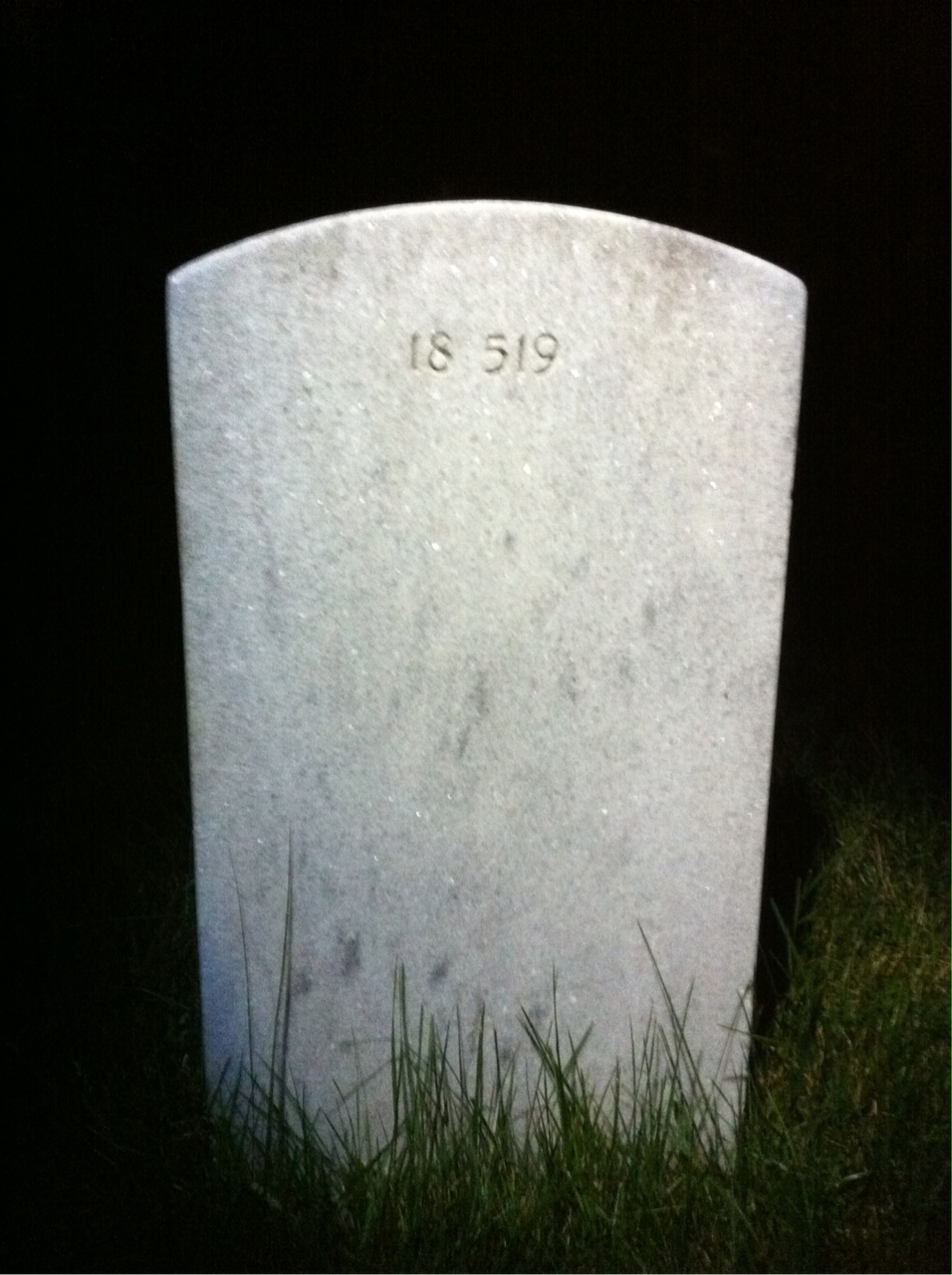 Back of headstone — Ray Mullins