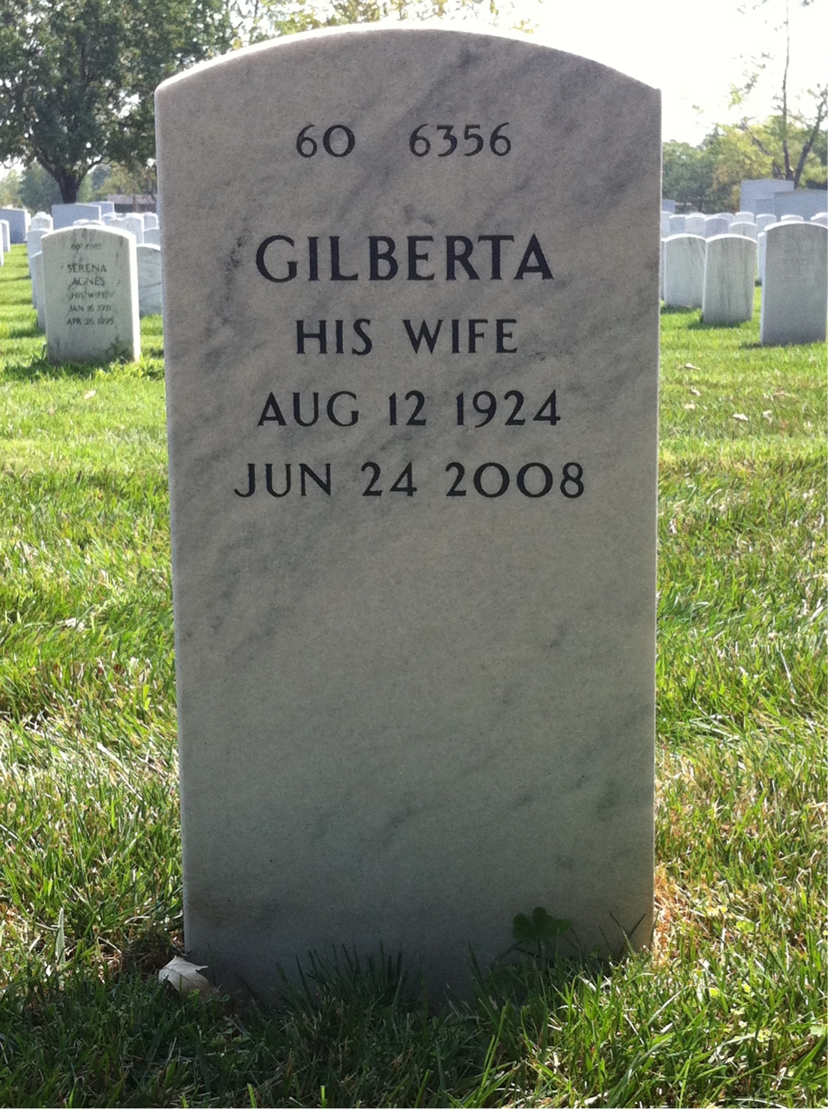 Back of headstone — Onorio Acquaviva