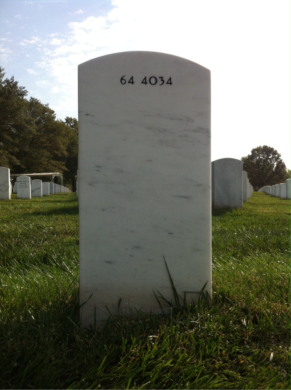 Back of headstone — Jeffrey Tigner