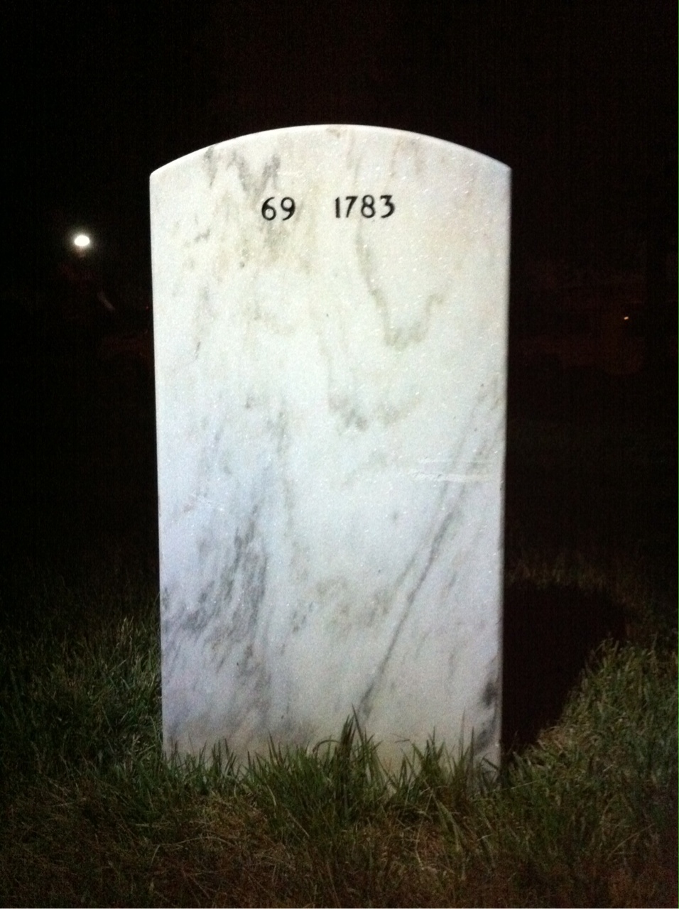 Back of headstone — Carl Street