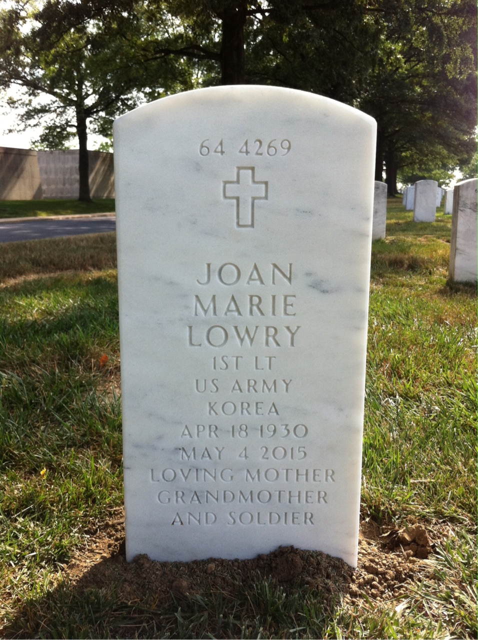 Back of headstone — Phillip Lowry