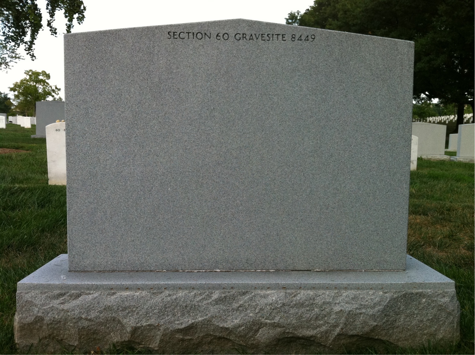 Back of headstone — Robert Hale