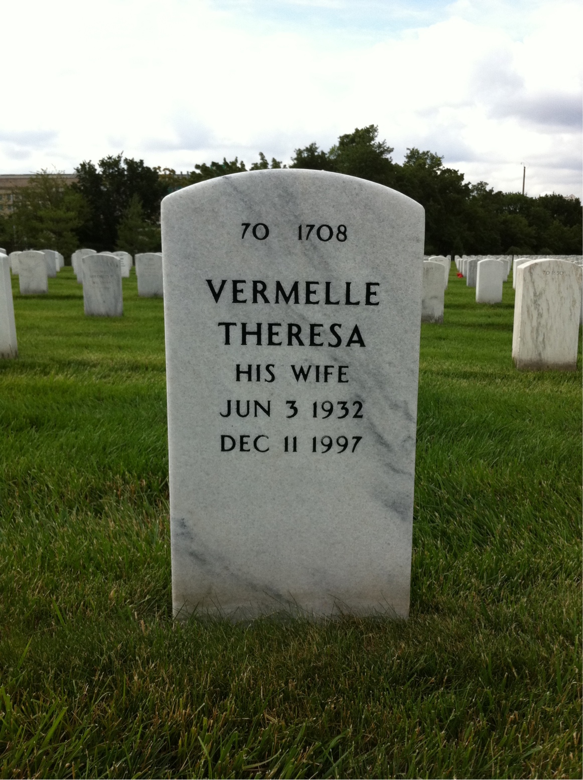 Back of headstone — James Howard